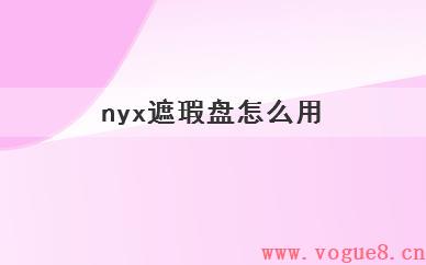 nyx遮瑕盘如何使用