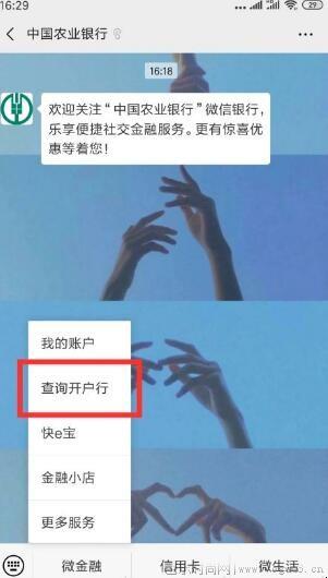 中国农业银行开户行怎么查